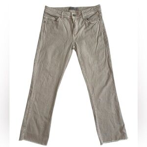Zara Basic Denim z1975 Jeans Size 6 Beige Nude Creamy Color - Raw Edge Hem